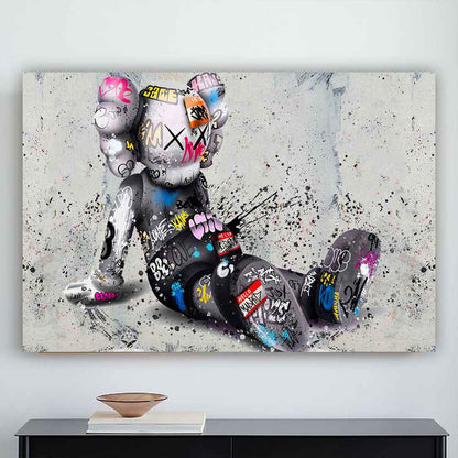 Street Splash: Dynamic Kaws Artwork