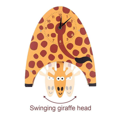 Swinging Giraffe Kids Bedroom Wall Clocks: Fun and Whimsical Decor