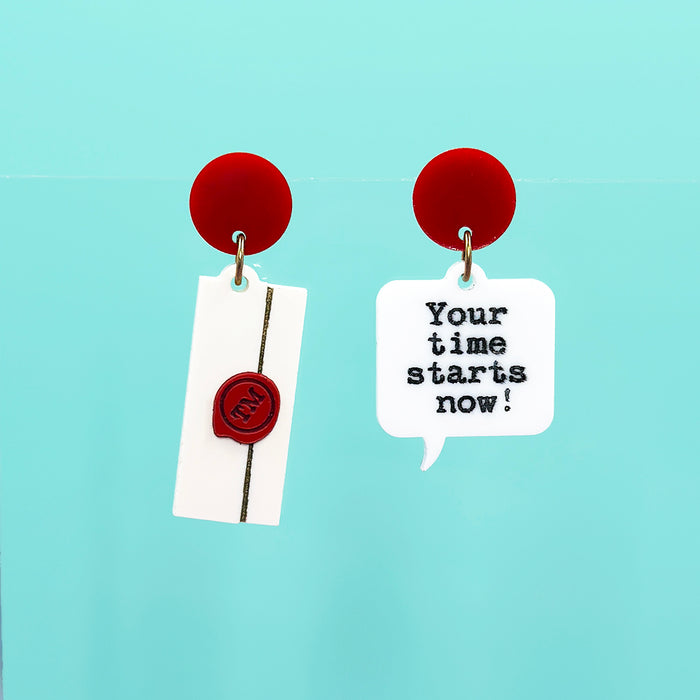 Task Envelope Hanging Post Earrings