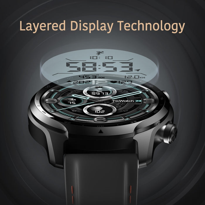 TicWatch Pro 3 GPS Wear OS Smartwatch with Dual-Layer Display and Snapdragon 4100