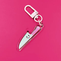 Tiny Knife Keychain - Pink