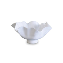 Beatriz Ball Vida Bloom Small Deep Bowl — White deep floral bowl isolated on white
