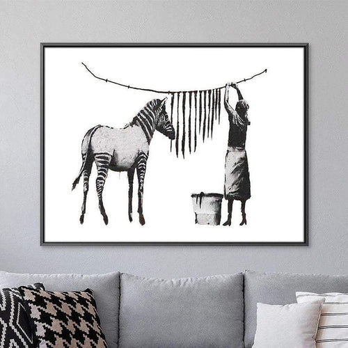 Washing Zebra Stripes: Banksy Inspired Art