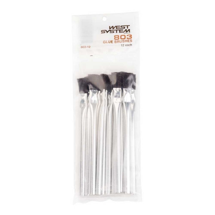 West Systems Epoxy: 803-12 Glue Brushes - 12pc