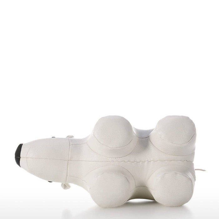 White Bear Leather Door Stopper - Cute & Stylish Kids Bedroom Accessory