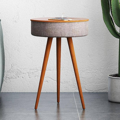 Wireless Charging Speaker Side Table - Modern & Functional Home Furniture