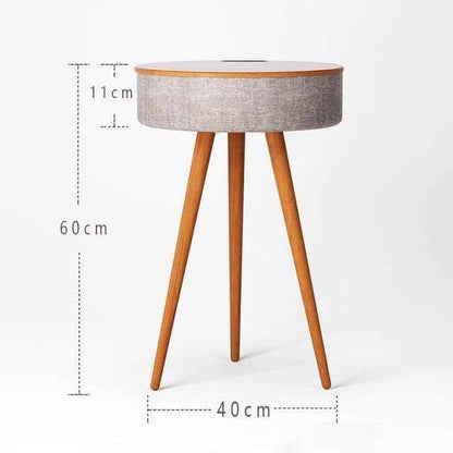 Wireless Charging Speaker Side Table - Modern & Functional Home Furniture