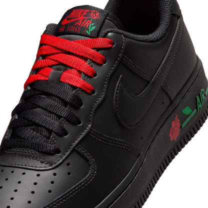 WMNS Nike Air Force 1 '07 SE (Black/Black/Sport Red)