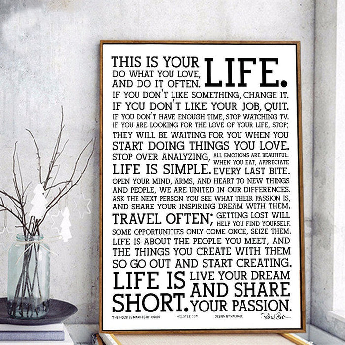 Words of Wisdom: This Is Your Life Inspirational Art