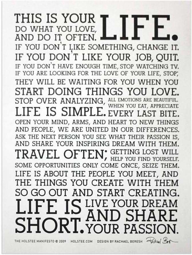 Words of Wisdom: This Is Your Life Inspirational Art