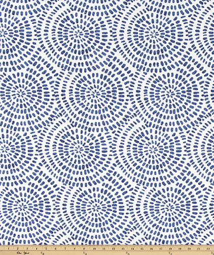 Zen Circles Home Decor Fabric / Cotton Upholstery Fabric / Medium weight fabric / Upholstery Fabric - Annabel Bleu